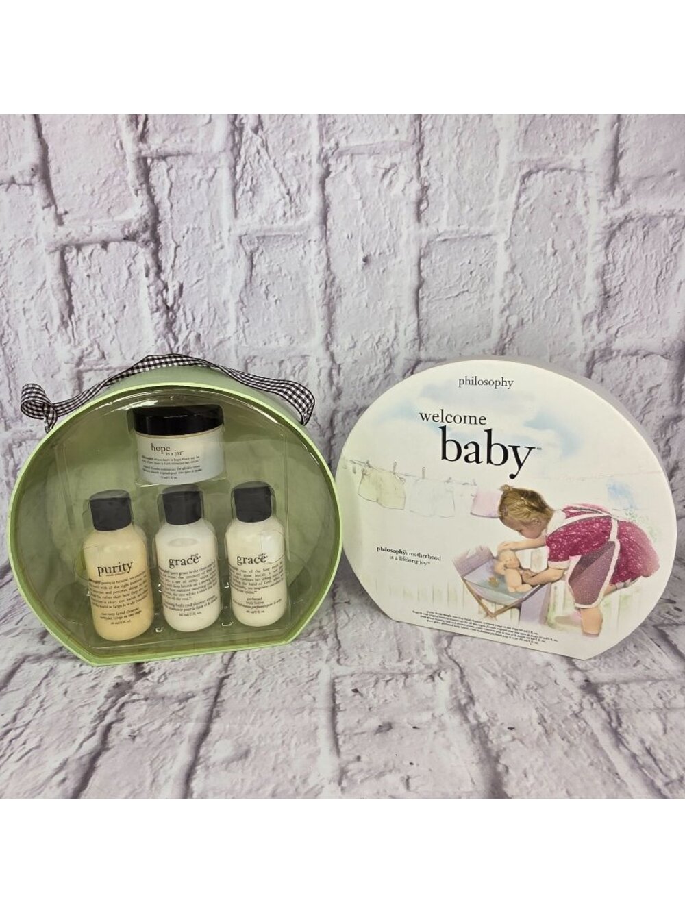 Philosophy 4 Piece Gift Set Welcome Baby Purity Hope In A Jar Pure Grace NWD